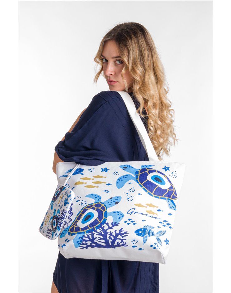 CANVAS BEACH SUMMER BAG