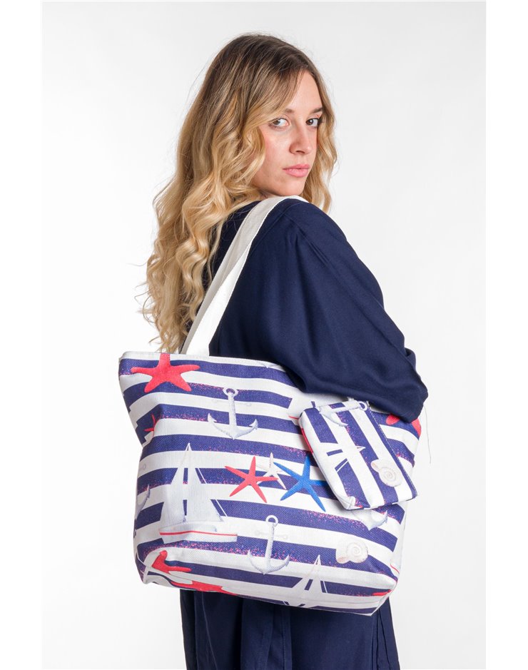 CANVAS BEACH SUMMER BAG